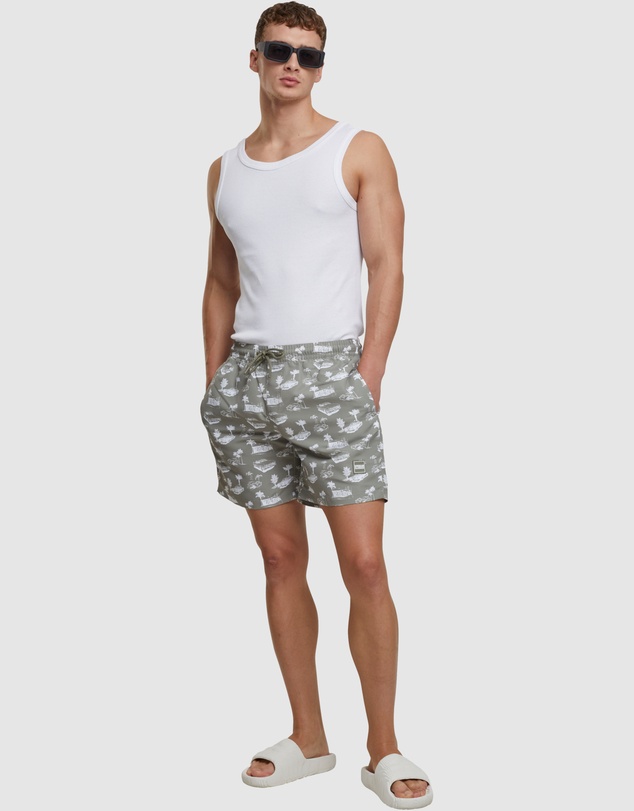 Urban Classics - Pattern Swim Shorts