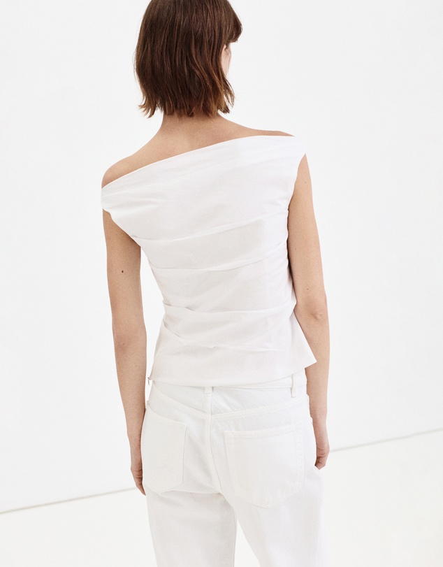 M.N.G - Draped Cotton Top