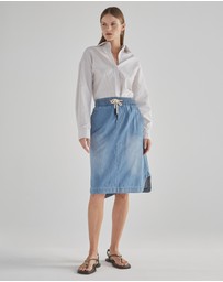 DRICOPER DENIM - Tilbury White Oatmeal Stripe Shirt