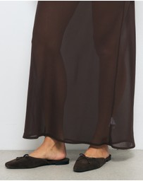 AERE - Slip On Suede Ballet Flats