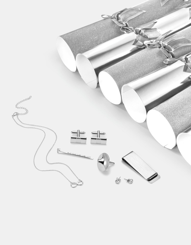 Mestige - Sustainable Christmas Crackers – Gifts Embellished with crystals by Swarovski® - Silver Dust