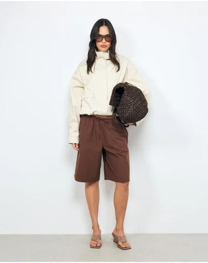 AERE - Kirra Poplin Bermuda Shorts