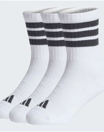 adidas Performance - Kids 3-Stripes Cushioned Crew Socks 3 Pair Pack