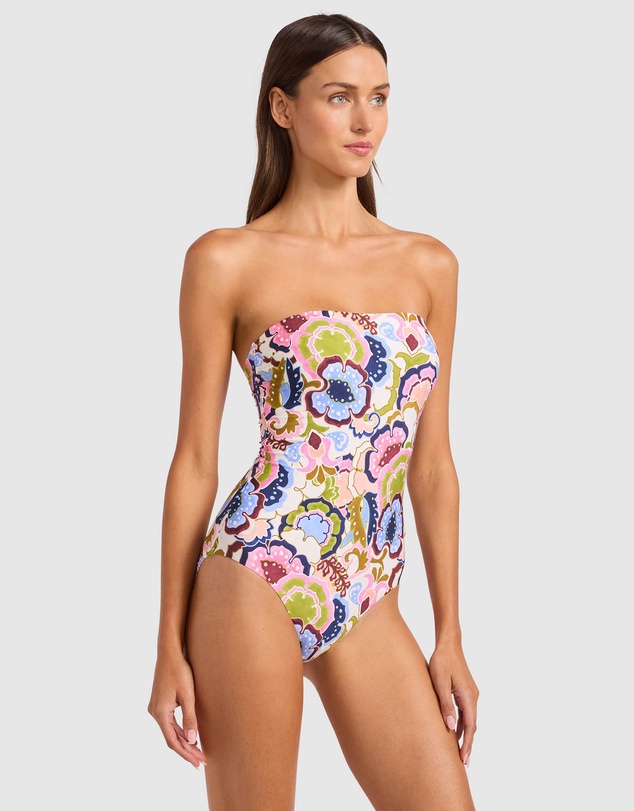 Seafolly - Sea Blossom Bandeau One Piece Swimsuit