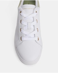 Tommy Hilfiger - Leather Cupsole Sneakers - Women's