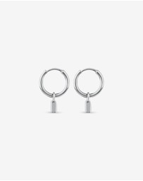Michael Hill - Signature Lock Hoop Huggie Earrings in Sterling Silver