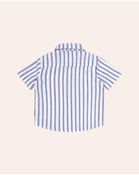 Huxbaby - Ocean Stripe Shirt - ICONIC EXCLUSIVE - Babies-Teens