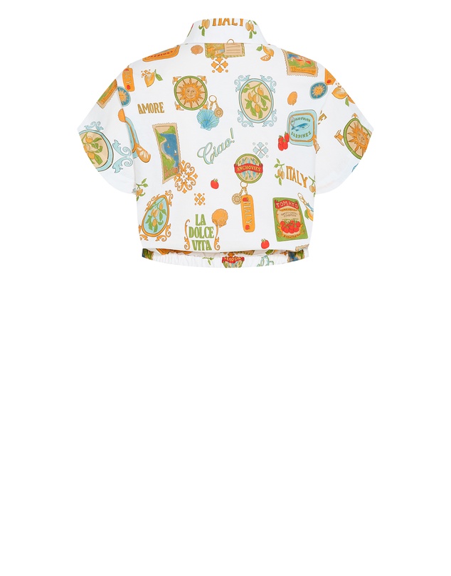 City Chic - Vacay Amore Print Shirt - White