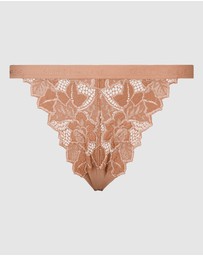 Sans Complexe - Arum Gloss Tanga Side Lace Hipster Brief