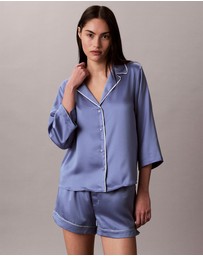 Calvin Klein - Sheen Satin Short Sleeve Shirt