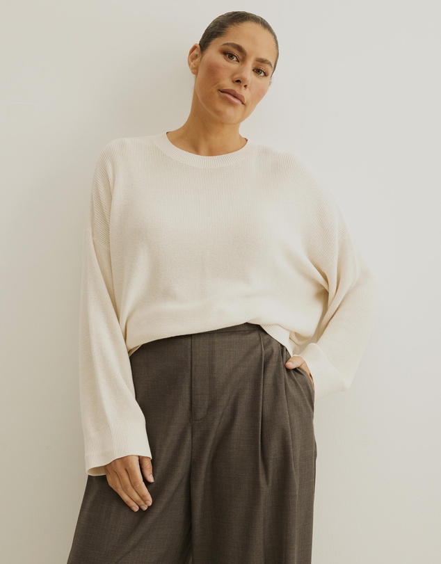 Atmos&Here Curvy - Organic Cotton Relaxed Crew Knit