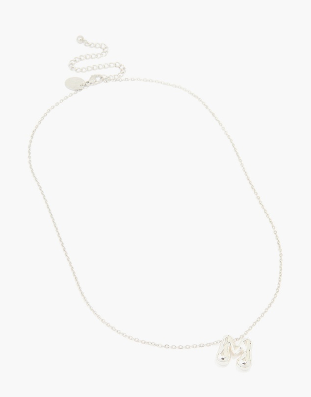 Lovisa - Waterproof Stainless Steel Large Bubble Letter M Necklace