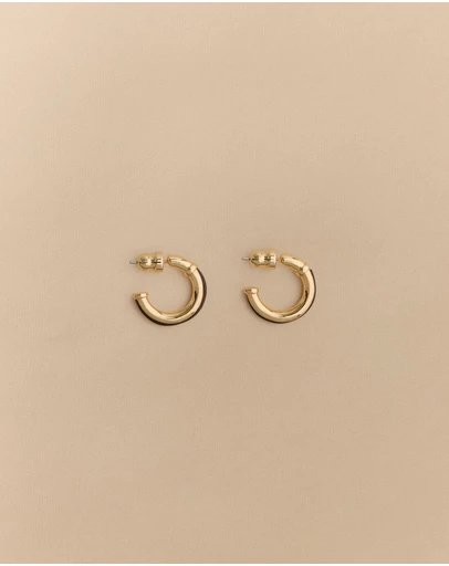 Trenery - Lutra Hoop Earrings in Chocolate