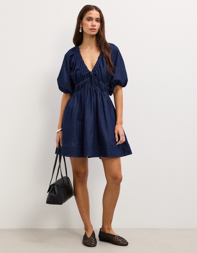 The Fated - Jemma Soft Denim Mini Dress