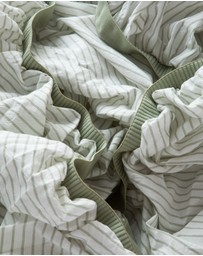 Sheet Society - Leo Washed Cotton Stripe Fitted Sheet Set