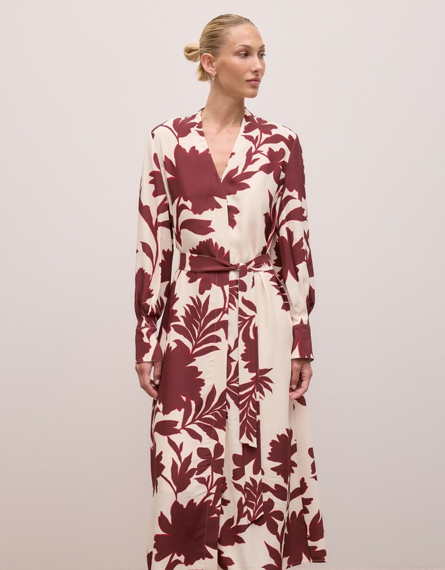 Trenery - Roselle Shirt Dress in Red Mahogany