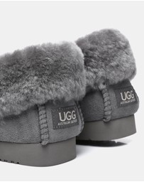 EVERAU - Australian Shepherd Ugg Popo Moccasins Cow Suede Upper Moccasins