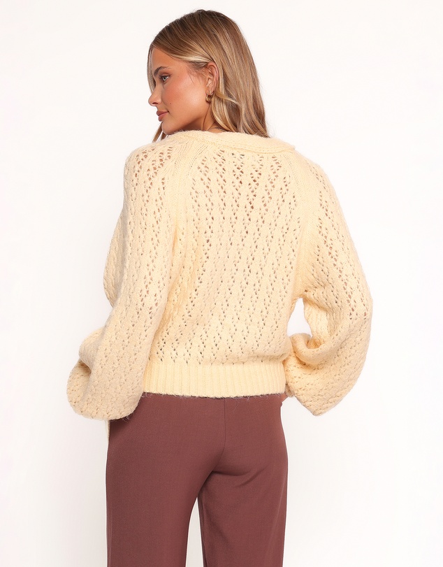 Petal & Pup - Etta Ballet Wrap Knit Sweater - Butter