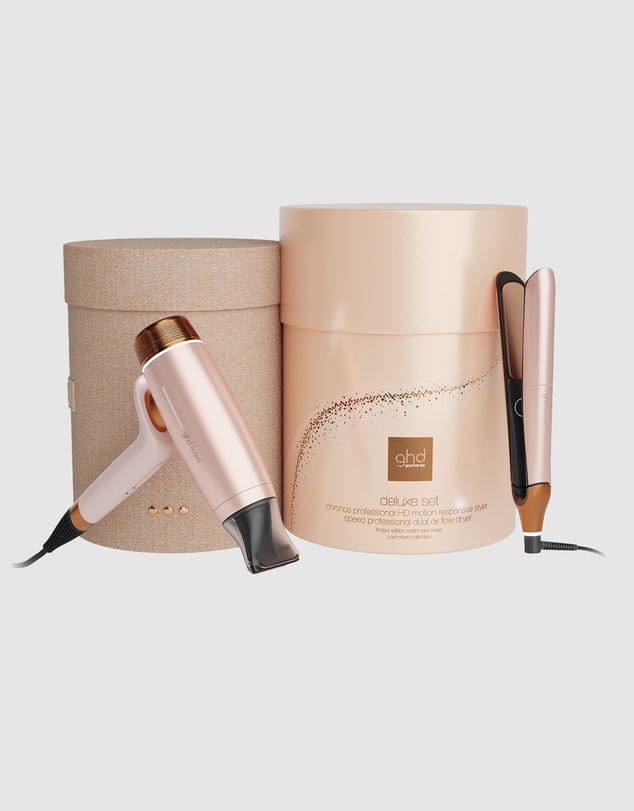 ghd - Deluxe gift set - chronos™ styler and speed hair dryer Limited Edition in Cashmere Beige