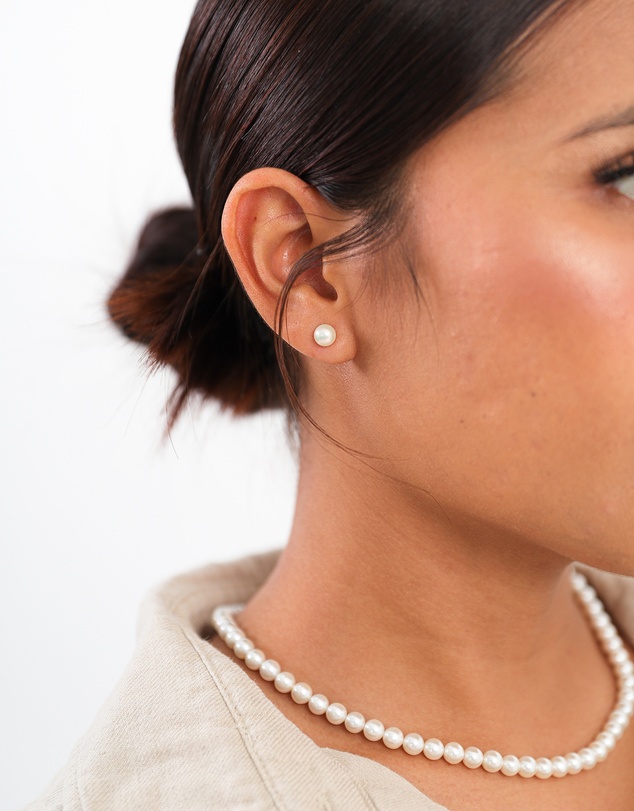 Elli Jewelry - Freshwater Pearl Jewellery Set in Gold-Plated 925 Silver