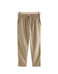 NEXT - Linen Cotton Elasticated Drawstring Trousers Regular Fit