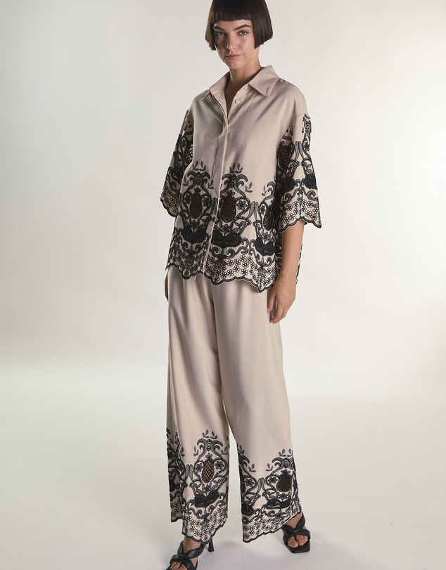 Glamorous - Tie Waist Floaty Trousers