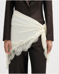 Minima Esenciales - Fior Blazer With Detachable Lace Scarf