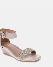 Mia Vita - Nasia Wedge Sandal - Beige