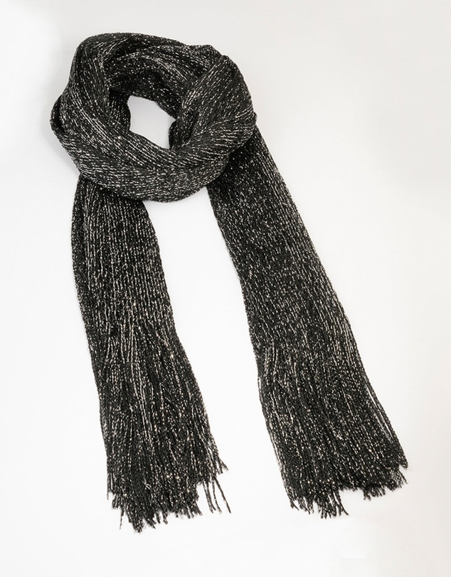 Lovisa - Black Fabric Drape Scarf Necklace