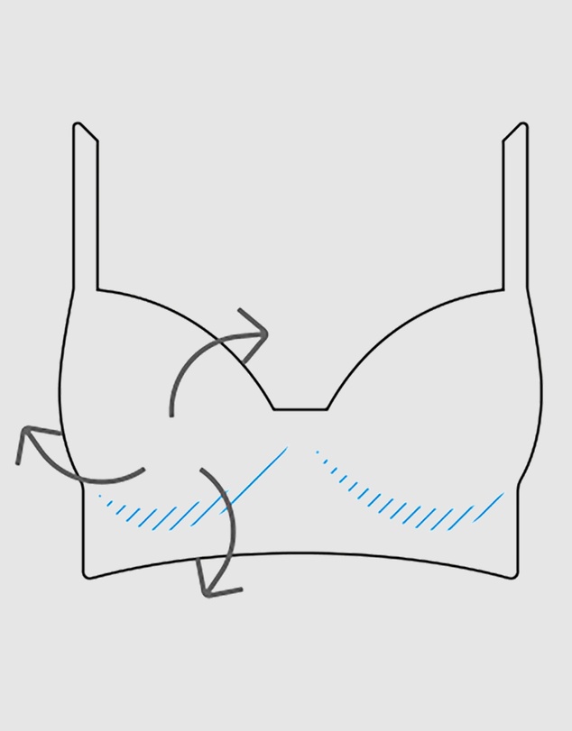 Naturana - Elasticup Moulded Wirefree Cotton Bra