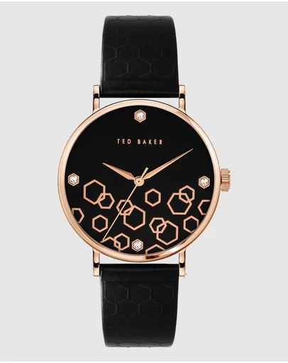 Ted Baker - Phylipa 37mm Black Leather Watch