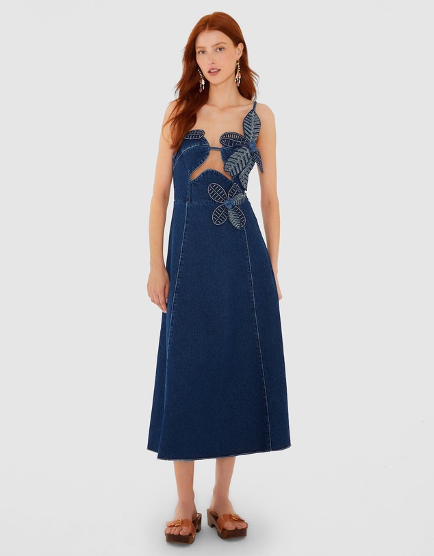 Farm Rio - Denim Flower Dress