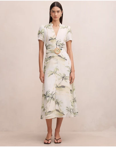 Forever New - Bree Printed Shirt Midi Dress