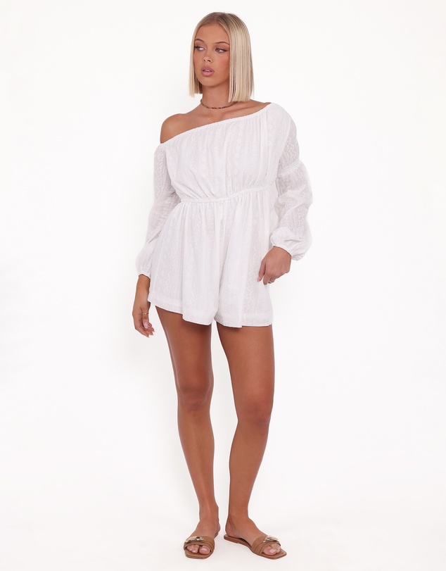 Petal & Pup - Milani Off Shoulder Playsuit - White