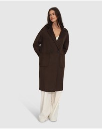 Belle & Bloom - Publisher Double-Breasted Wool Blend Coat