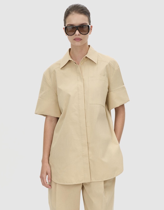 C&M CAMILLA AND MARC - Oren Stripe Short Sleeve Shirt