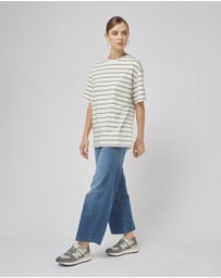 DRICOPER DENIM - Amy Oil Green Stripe Tee