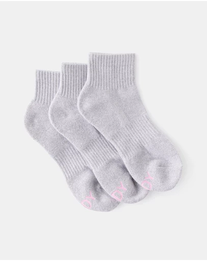 Cotton On Body Active - 3-Pack Body Quarter Crew Socks