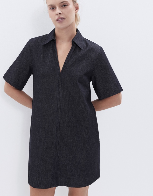 UNISON - Collared Denim Dress