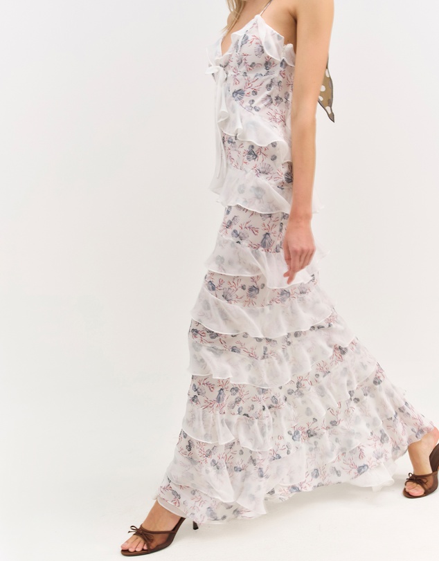 For Love & Lemons - Debby Ruffled Maxi Dress