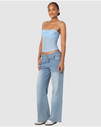 EDIKTED - Elina Sheer Mesh Bra Top