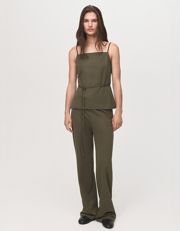 M.N.G - Straight-Fit Trousers With Elastic Waist