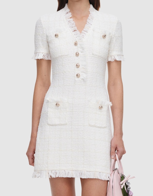 Self Portrait - Textured Knit Mini Dress