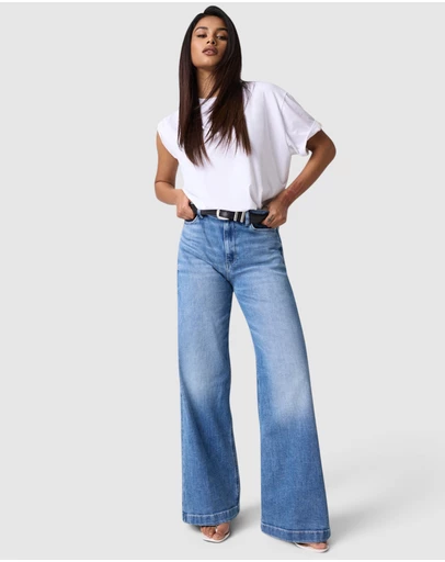 GUESS - High-Rise Bellagio Wide Leg Jeans