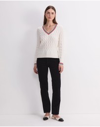 Sportscraft - Merino Cable V Neck Sweater