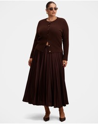 Forever New Curve - Delphine Curve Pleated Midaxi Skirt