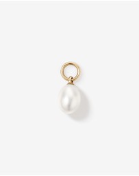 Michael Hill - Oval Cultured Freshwater Pearl Single Earring Charm in 10kt Yellow Gold