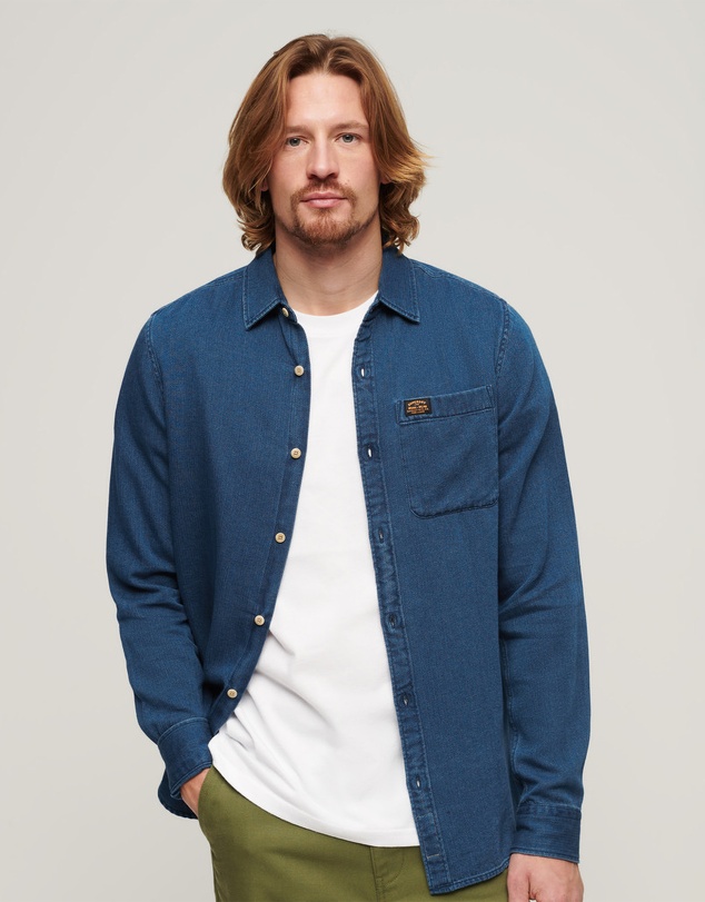 Superdry - Organic Cotton Long Sleeve Denim Shirt