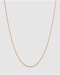 Elli Jewelry - Necklace Basic Cord Necklace Twist Fine in 925 Sterling Silver Gold Plated