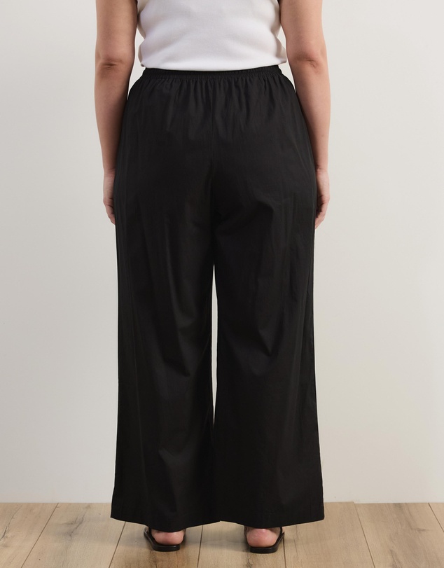 Atmos&Here Curvy - Elis Cotton Pants With Drawstring Detail At Waist